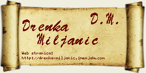 Drenka Miljanić vizit kartica